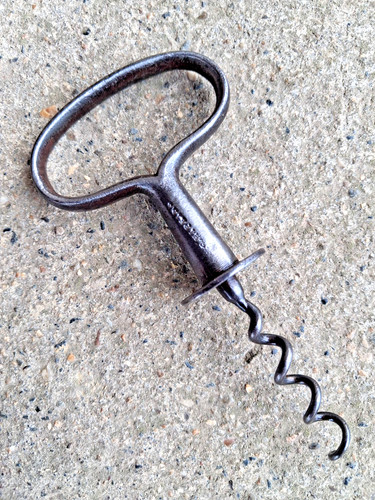 Ancien tire bouchon metal - bouchon,