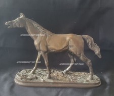 Beau bronze cheval équitation