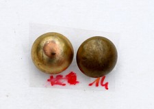 2 ANTIQUE MILITARY UNIFORM BUTTON - ENGLISH GERMAN BELGIAN? HALF BALL D:20mm