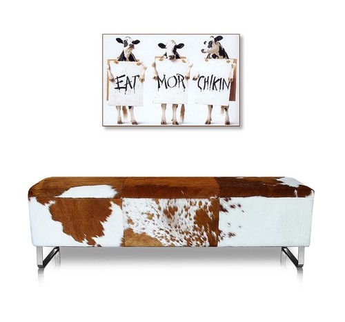 Banc cuir peau - en,