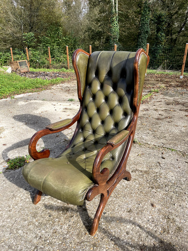 Fauteuil anglais skaï - en,