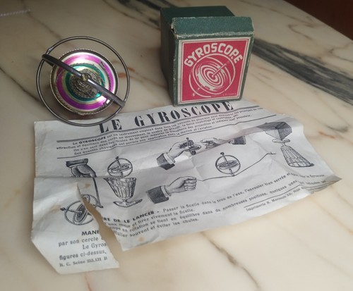 Vintage french gyroscope toy - vintage,