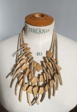 Collier Multi Rangs En Bois De