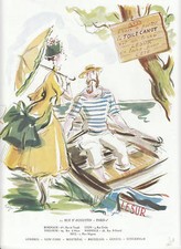 Antique Canot Canvas Advertising 1950 Magazine Issue