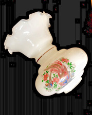 GLOBE EN VERRE OPALINE POUR