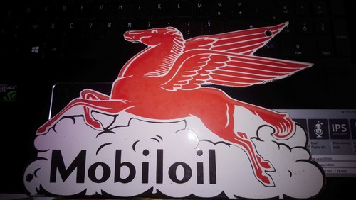 Rare plaque mobiloil pegaze - plaque, en
