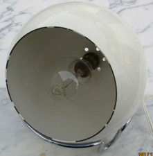 Lampe boule metal pied tripode metal chrome lampe vintage eyeball lamp 