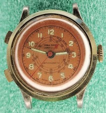C1603 mens Tara Telemetre Military Chronograph Manual Vintage Watch Parts lot