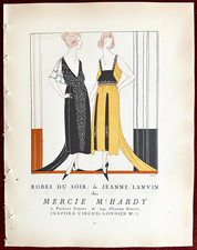 Gazette du Bon Ton Print Pochoir ~ March 1920 ~ Mourgue Tecla Jeanne Lanvin