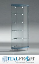 Coin Vitrine Verre Laqué avec