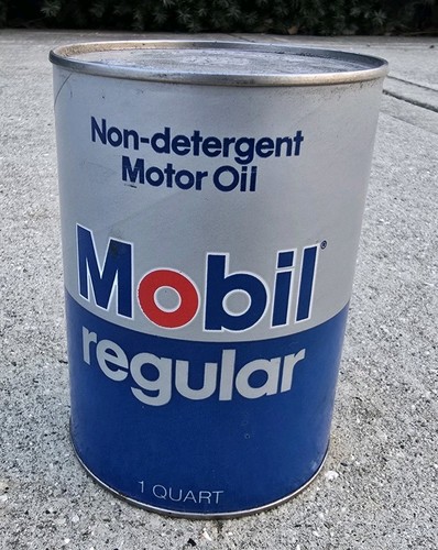 Vintage mobil regular oil can - vintage,