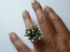 bague en argent massif, très