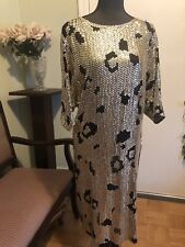 Vtg 80’s Twins Armoire Of Nob Hill Silk And Sequin Dress. High Fashion Boutique.