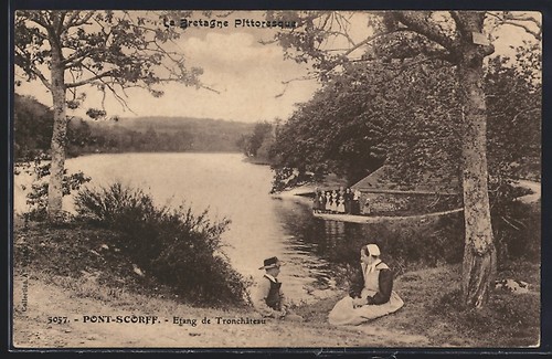 Cpa pont scorff étang de - cpa,