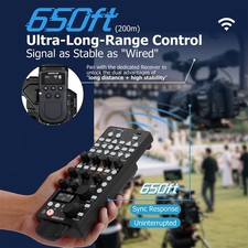 Wireless Remote ZC-5 IRIS FOCUS ZOOM ISO OSD ND adjust Replace Canon RC-V100