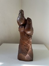 Sculpture en bois couple de