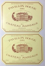 LABELS - RED FLAG - CASTLE MARGAUX - APPELLATION MARGAUX - 1985-89 - #6607