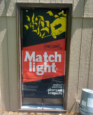 6x3ft Kingsford Charcoal Match LIght Advertising Door Curtain Screen Vtg Mr. Mat