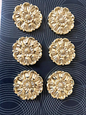 6 rosaces laiton bronze massif