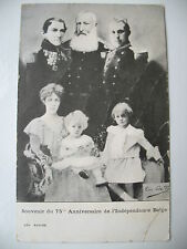 Postcard Belgium souvenir of the 75th ANNIVERSARY BELGIAN INDEPENDENCE POSTCARD