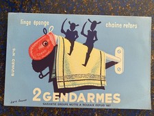 ADVERTISING BLOTTER "SPONGE LINEN 2 GENDARMES"