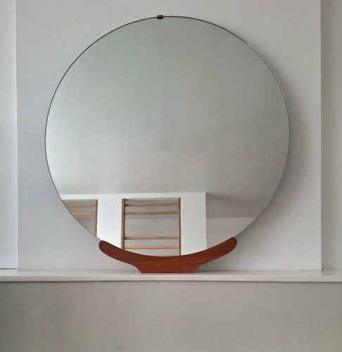 Grand miroir vintage rond