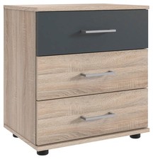 Table De Nuit Taiga Avec 3 Tiroirs 52x38x58cm Couleur Au Choix