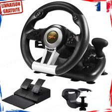 Volant Gaming et Pédales Jeu Vidéo Compatibilité Universelle PC PS4 Switch Xbox