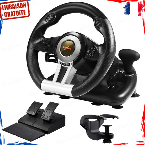 Volant gaming pédales jeu - gaming,