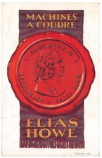 CPA ADVERTISING ELIAS HOWE SEWING MACHINES
