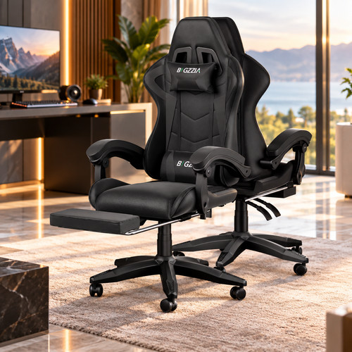 Chaise gaming ergonomique noir - ergonomique,