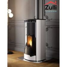 MARIANNE 9 PRO 2 CANALISABLE ACIER BLANC POÊLE À PELLETS ECOFIRE PALAZZETTI