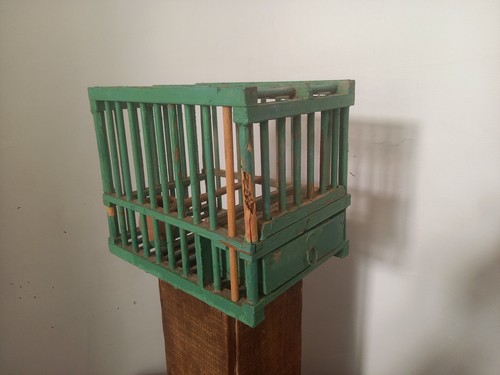 Cage appelant bois ancienne - appelant,