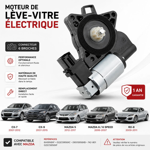 Moteur lève vitre - lève-vitre, Électrique
