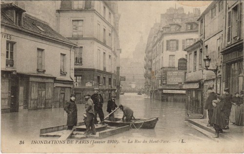 Cpa inondation 1900 paris - ak,