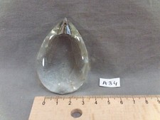Glass Tassel (Set of 1) Faceted Drop Shape 63/42mm (A34)