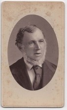 ANTIQUE CDV CIRCA 1880s B.O. JALK HANDSOME BEARDED OLD MAN NEW YORK ALBUM PRINT
