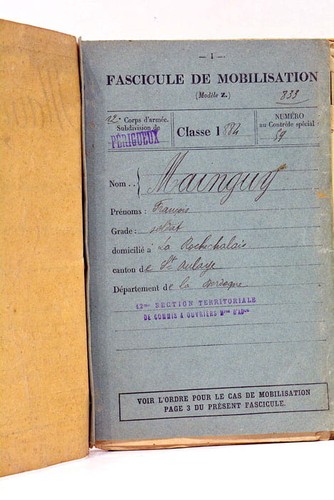 Ancien livret militaire - ancien,