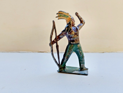 Figurine indien plomb creux - plomb,