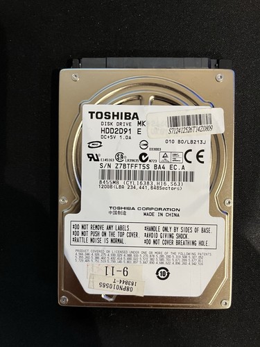 Toshiba mk1246gsx disque dur - disque,