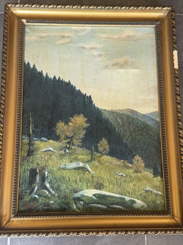 Tableau paysage montagne - paysage, de