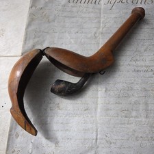 Ancien Étui à Pipe en Bois