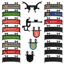 Playmobil panneaux de corporation maison à colombages château chevalier...