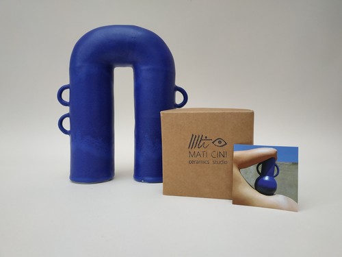 Sculptural ceramic vase - , by