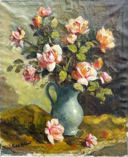 Tableau ancien huile - ancien, nature