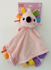 5761🌟Doudou Plat Mouchoir BRIGHT STARTS Oiseau Flamant Rose Violet