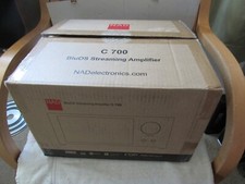 NAD MODEL C700 BLuOS STREAMING AMPLIFIER. MANUALS-BOX-US/EU CORDS. MULTI-VOLTAGE
