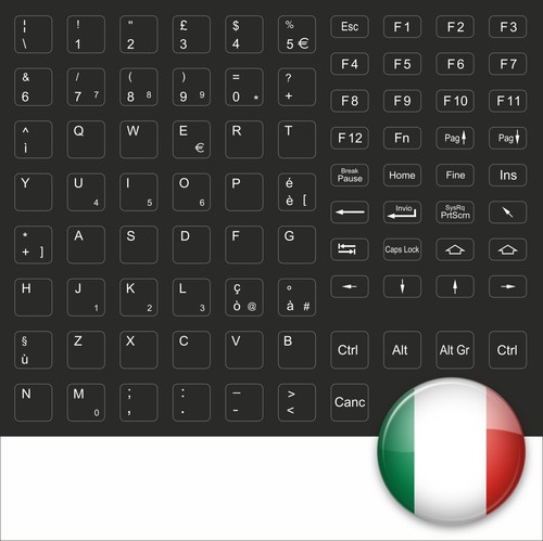 Clavier autocollant italien - clavier,