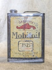 Ancien bidon d'huile MOBILOIL GARGOYLE