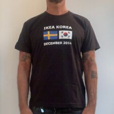 IKEA South Korea 1st Store Buildup December 2014 T-Shirt Black Mens sz M FLAGS